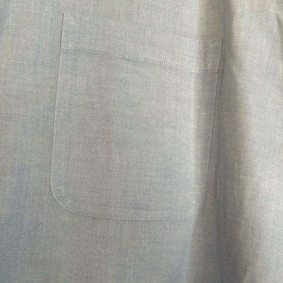 NORDSTROM BLUE MEN’S 100% ORGANIC COTTON DRESS SHIRT 18 - 34 - Picture 3 of 6